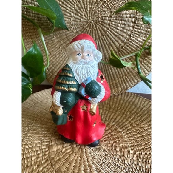 Vintage Santa Claus Candle Holder - Picture 1 of 9